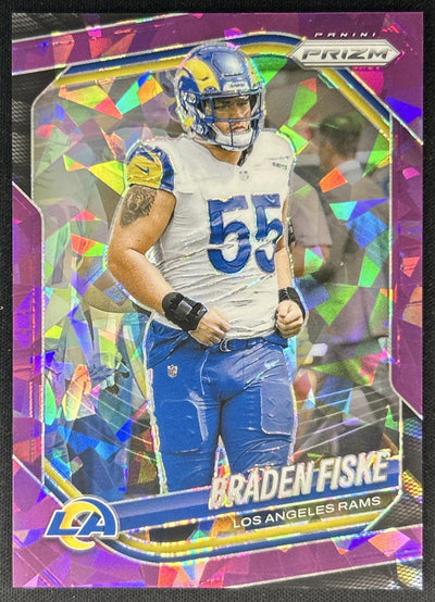 Braden Fiske 2025 Panini Prizm Purple Ice /225 Rams front