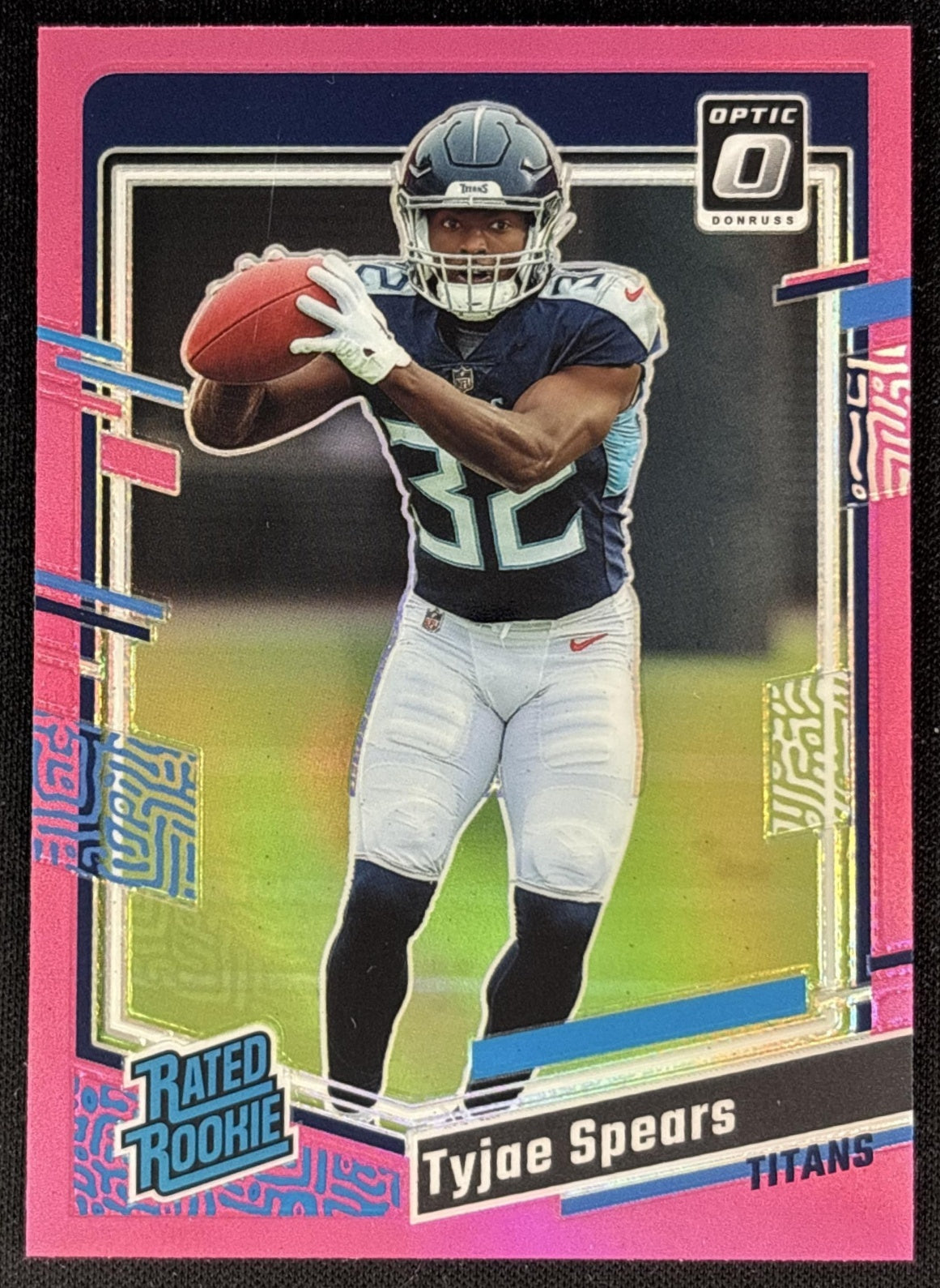 Tyjae Spears 2023 Panini Donruss Optic Pink Prizm Titans