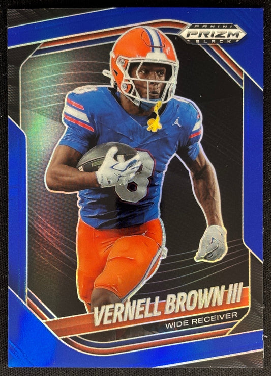 Vernell Brown III 2025 Panini Prizm Black Prospects Blue /199 Gators Sports Trading Cards