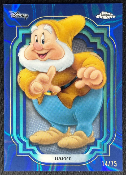 Happy 2024 Chrome Disney Blue Lava Refractor /75 Snow White and the Seven Dwarfs