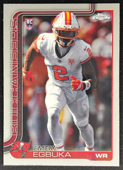 Emeka Egbuka 2025 Chrome Rookie Buccaneers Sports Trading Cards