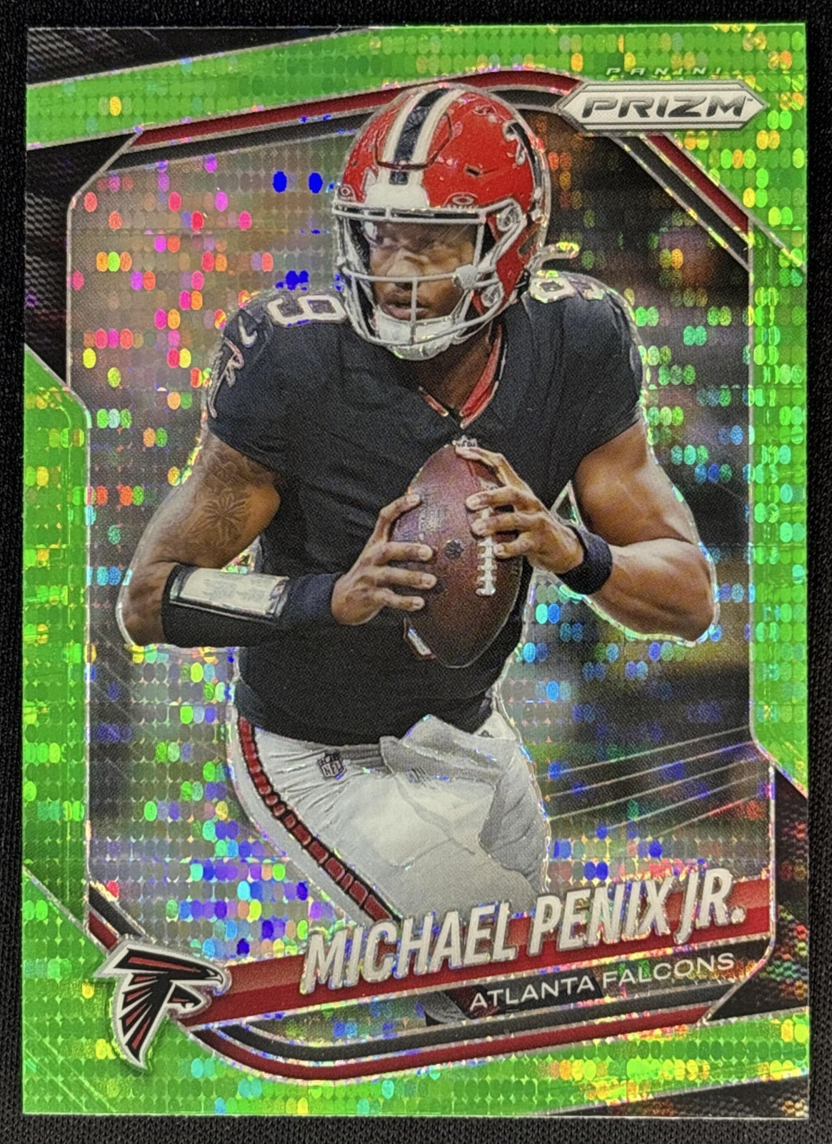 Michael Penix Jr. 2025 Panini Prizm Neon Green Pulsar Falcons