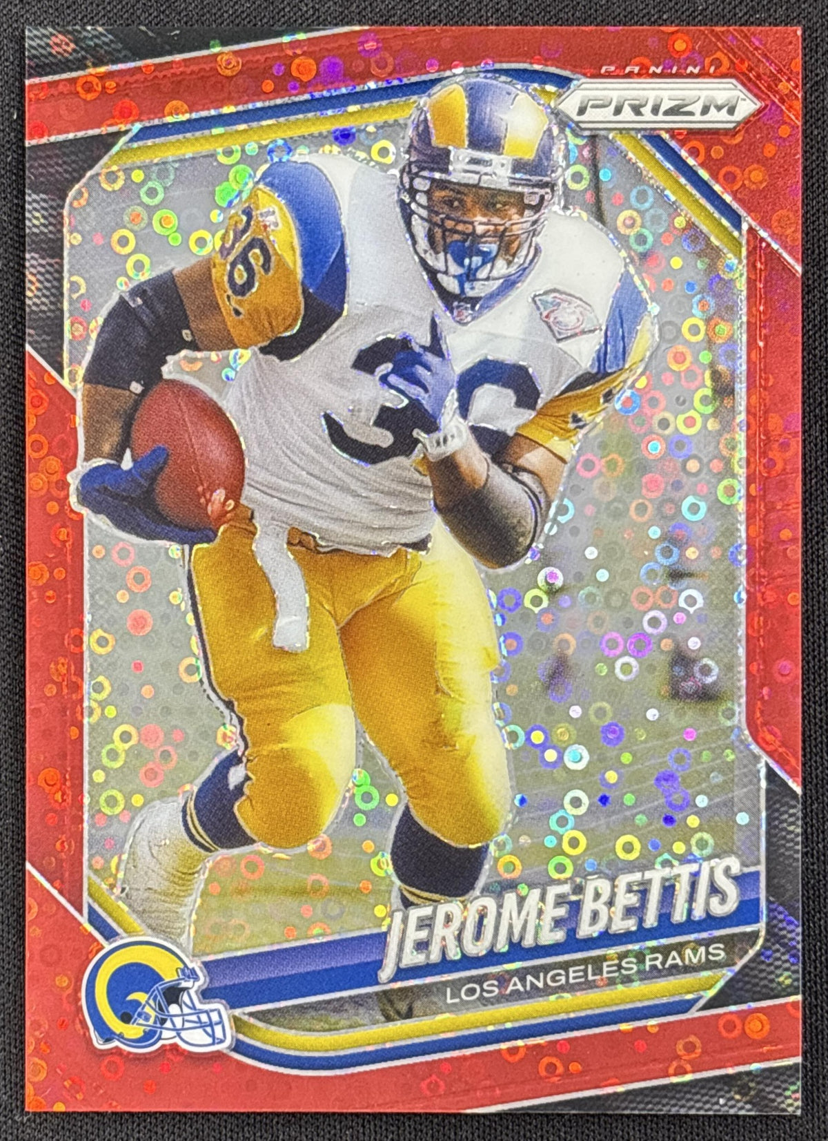 Jerome Bettis 2025 Panini Prizm No Huddle Red /99 Rams
