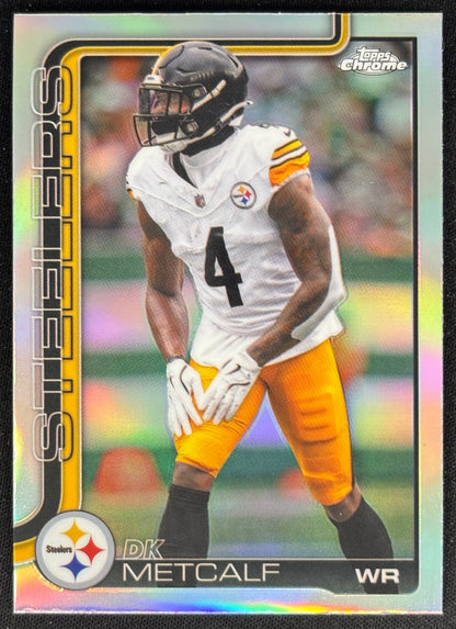 DK Metcalf 2025 Topps Chrome Refractor Steelers Default Title Football