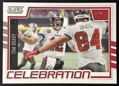 Tom Brady 2022 Panini Score Celebration Buccaneers Sports Trading Cards