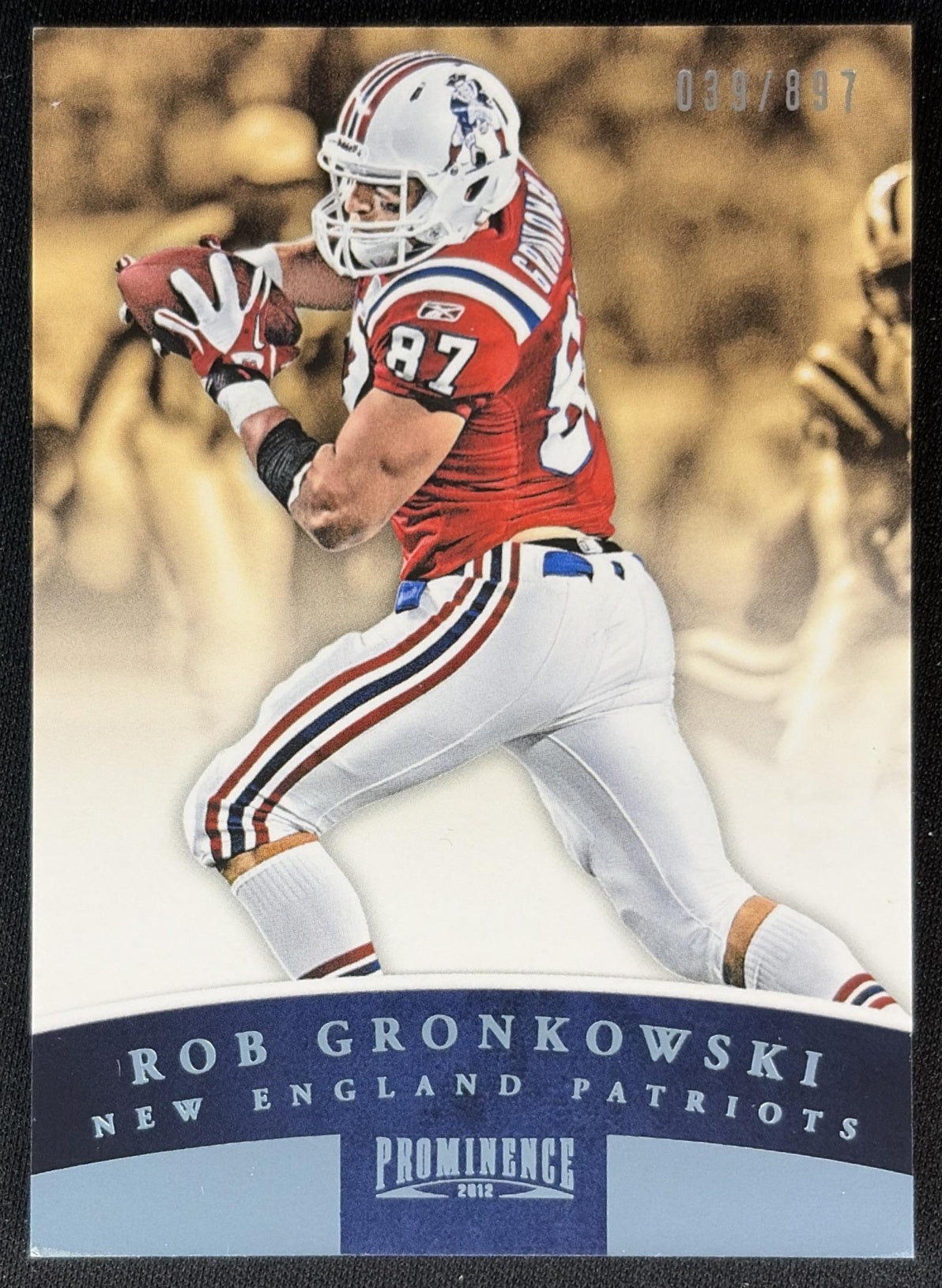 Rob Gronkowski 2012 Panini Prominence Silver /897 Patriots Sports Trading Cards