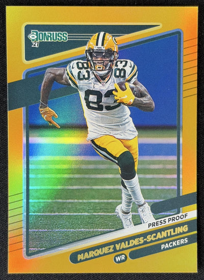Marquez Valdes-Scantling 2021 Panini Donruss Press Proof Premium Packers Sports Trading Card