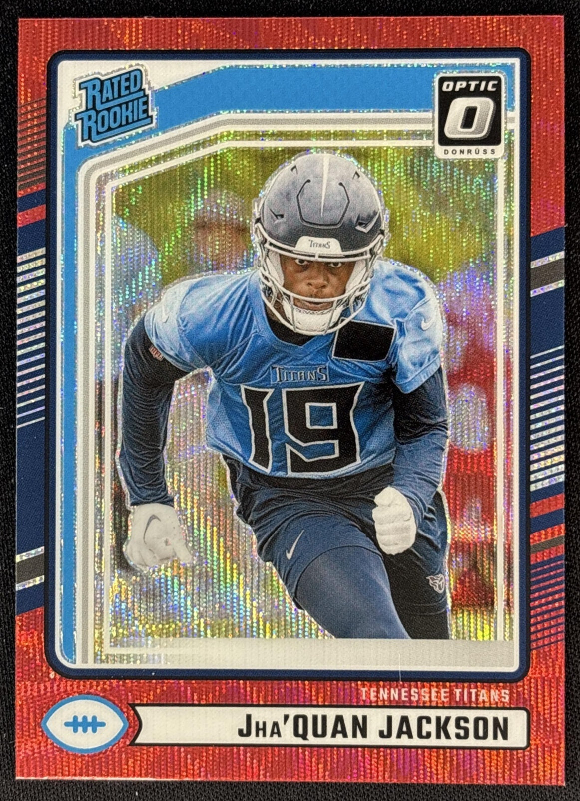 Jha Quan Jackson 2024 Panini Donruss Optic Rated Rookie Preview Red Wave Titans