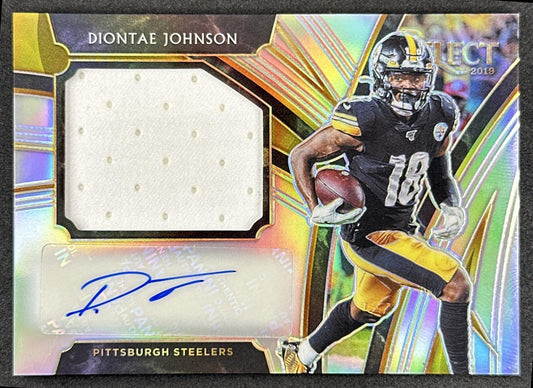 Diontae Johnson 2021 Panini Select Swatches Copper Prizm /49 Steelers