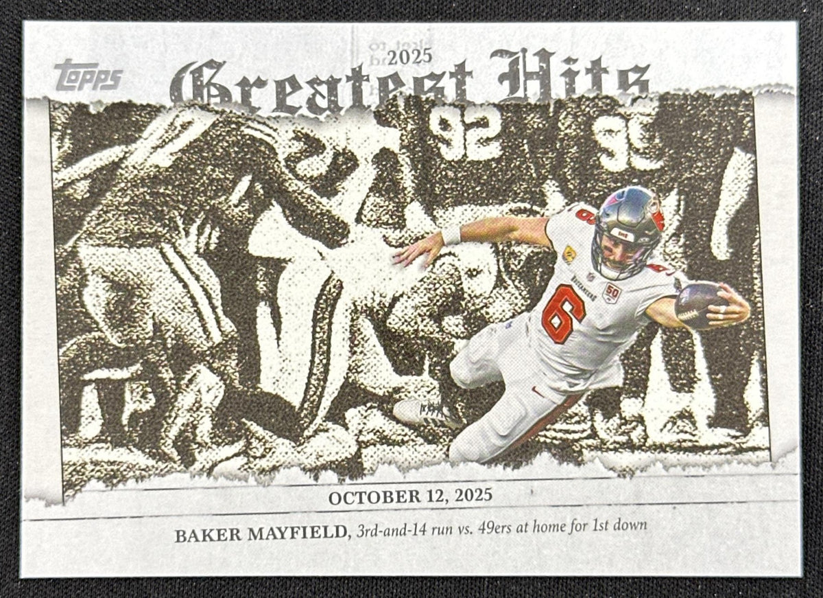 Baker Mayfield 2026 Topps 2025 Flagship Greatest Hits Buccaneers