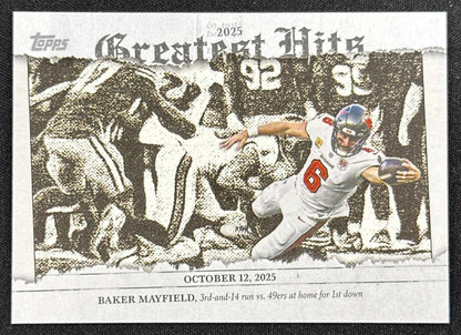 Baker Mayfield 2026 Topps 2025 Flagship Greatest Hits Buccaneers