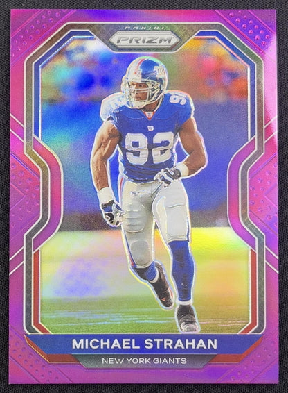 Michael Strahan 2020 Panini Prizm Purple /125 Giants