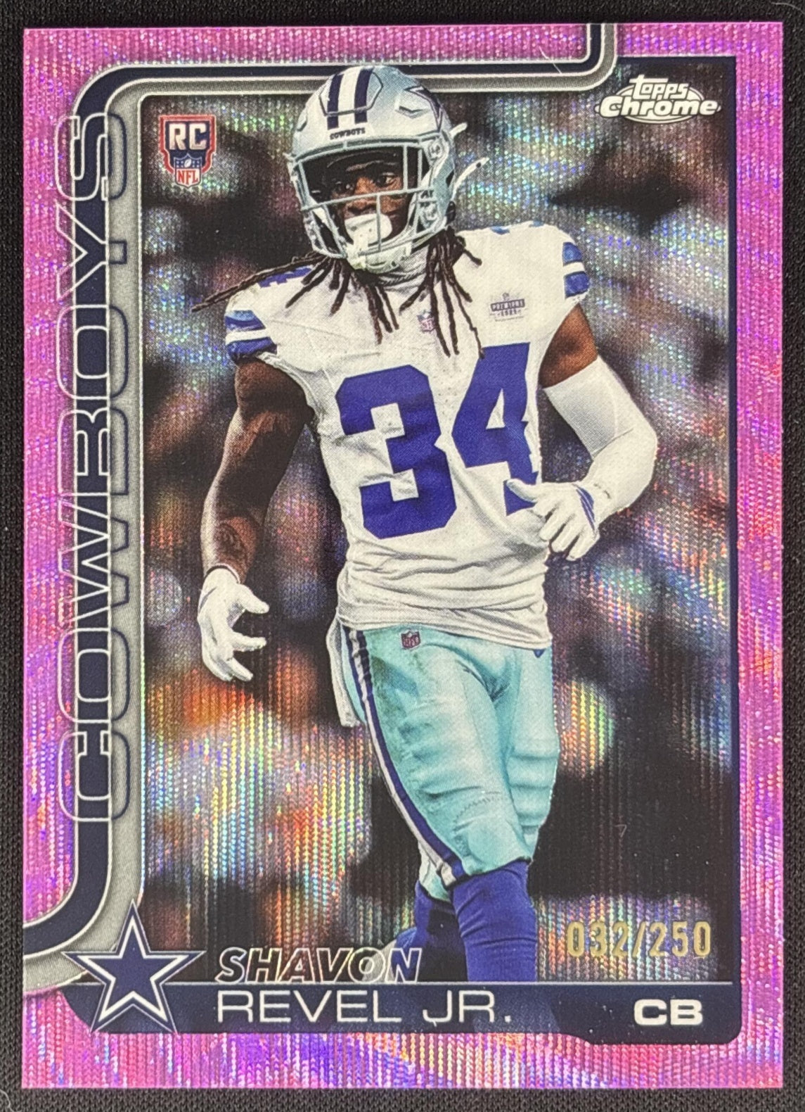 Shavon Revel Jr. 2025 Topps Chrome Rookie Pink Wave Refractor /250 Cowboys Default Title Sports Trading Cards