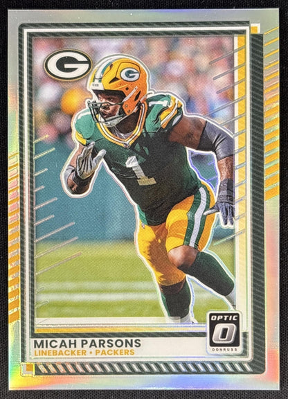 Micah Parsons 2025 Panini Donruss Optic Holo Prizm Packers Sports Trading Card