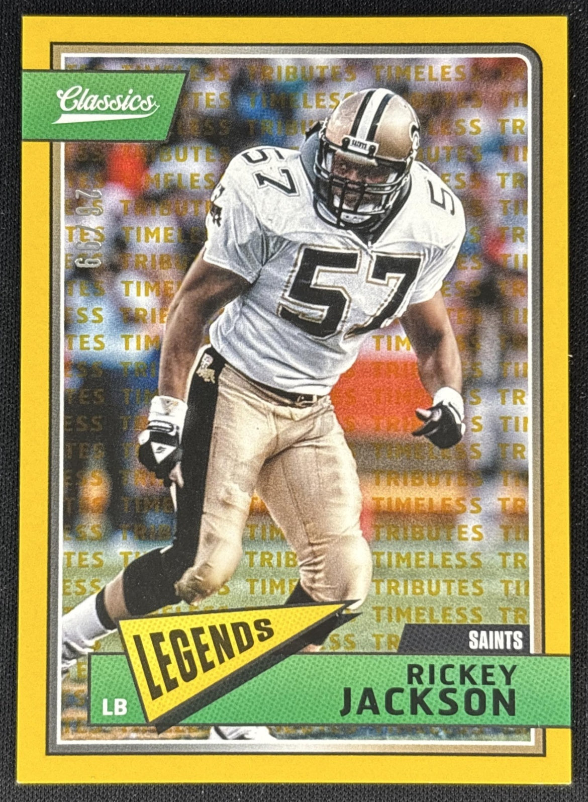 Rickey Jackson Classics Legends Timeless /99 Saints front