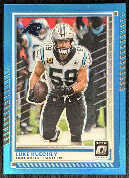Luke Kuechly 2025 Panini Donruss Optic Aqua Prizm /349 Panthers Sports Trading Cards