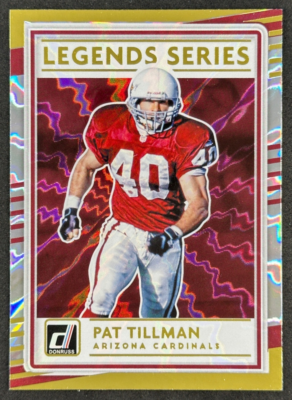 Front of Pat Tillman 2020 Donruss Legends Series Cardinals sports trading card