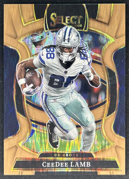 CeeDee Lamb 2025 Panini Select Concourse Copper Prizm Shock /899 Cowboys Front