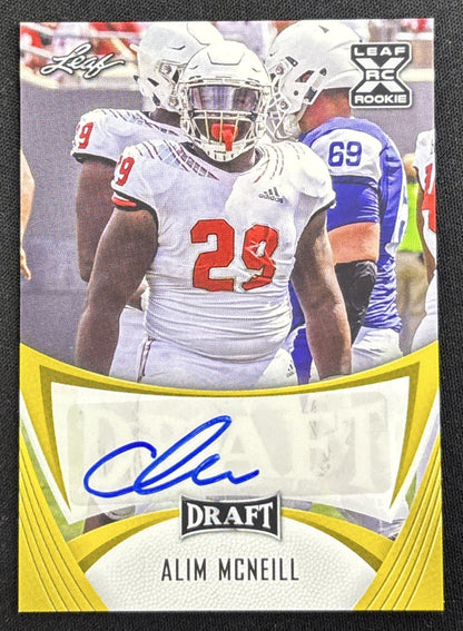 Alim McNeill 2021 Leaf Draft Auto Gold