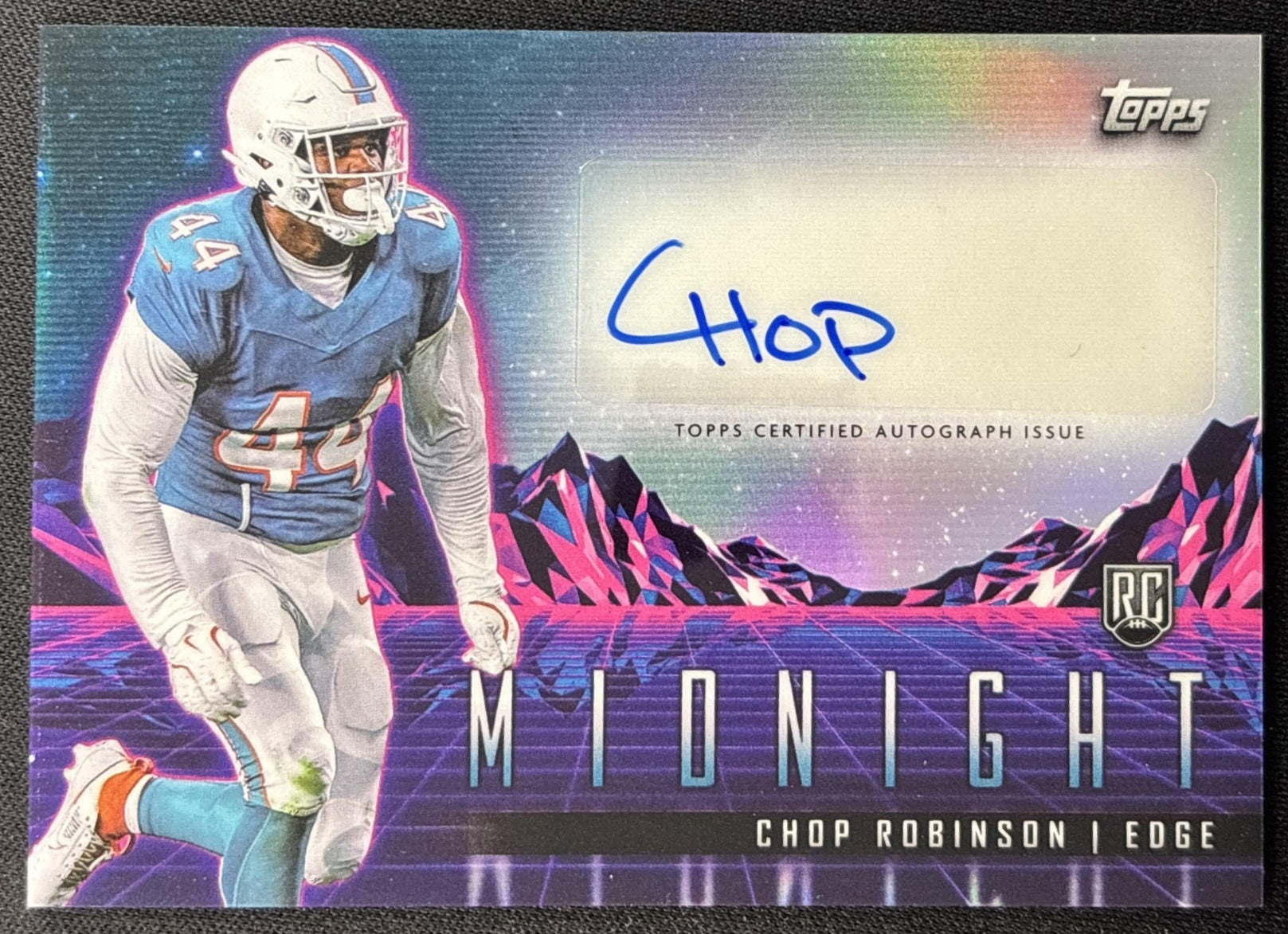 Chop Robinson 2024 Topps Midnight Rookie Horizon Signatures