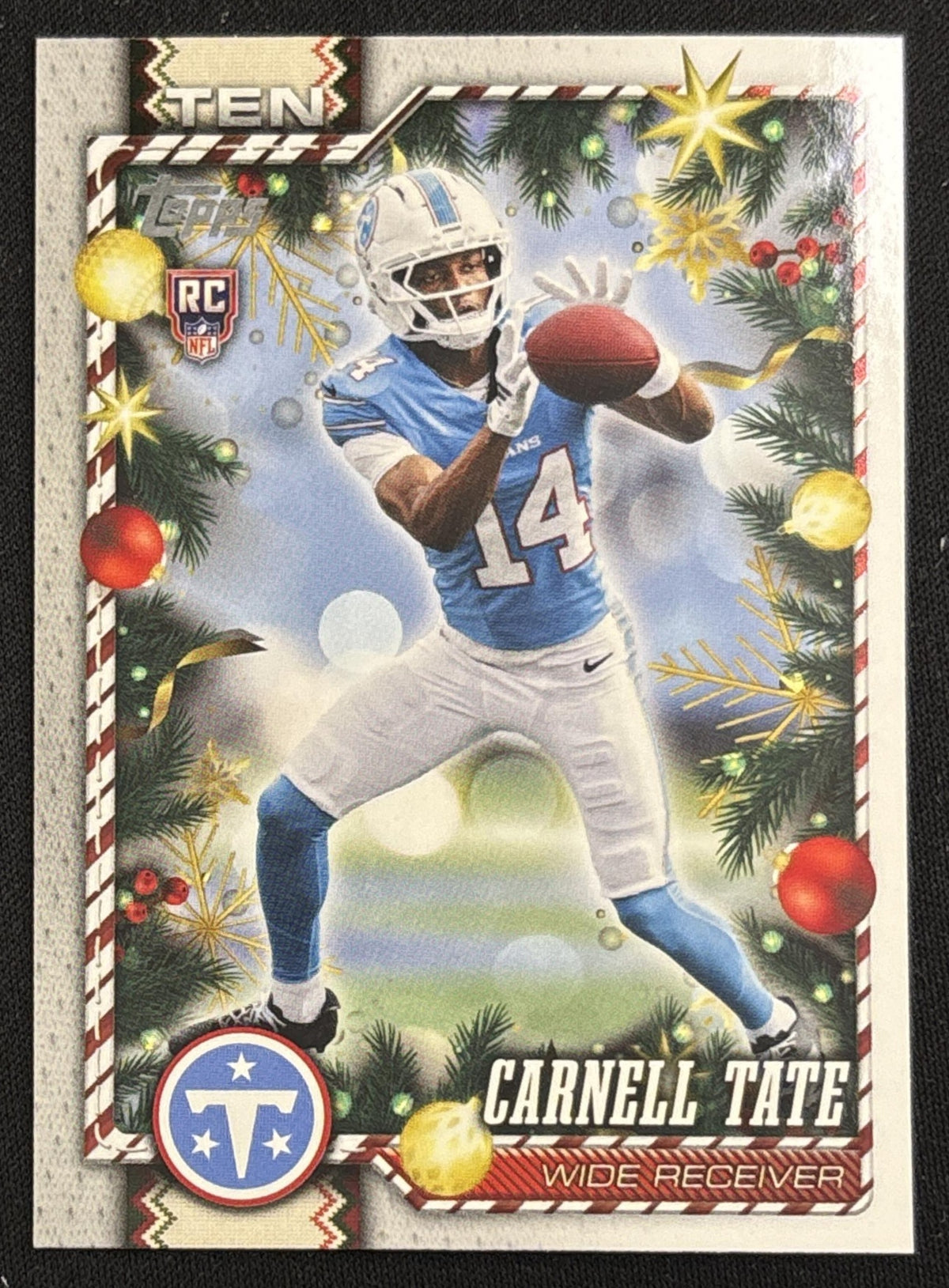 Carnell Tate 2026 Topps Holiday Back Variation Titans - Front