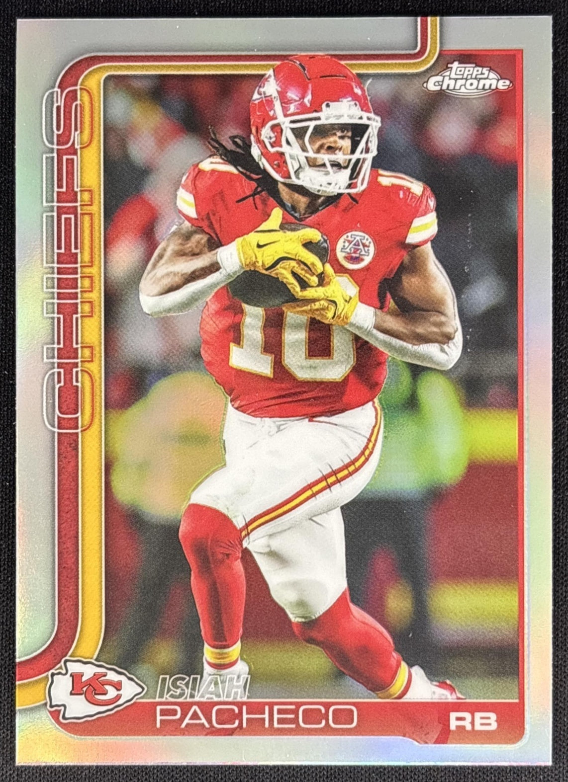 Isiah Pacheco 2025 Topps Chrome Refractor Chiefs Default Title Sports Trading Cards