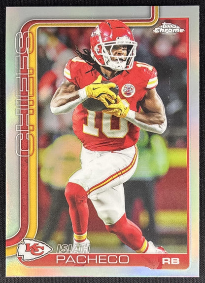 Isiah Pacheco 2025 Topps Chrome Refractor Chiefs Default Title Sports Trading Cards