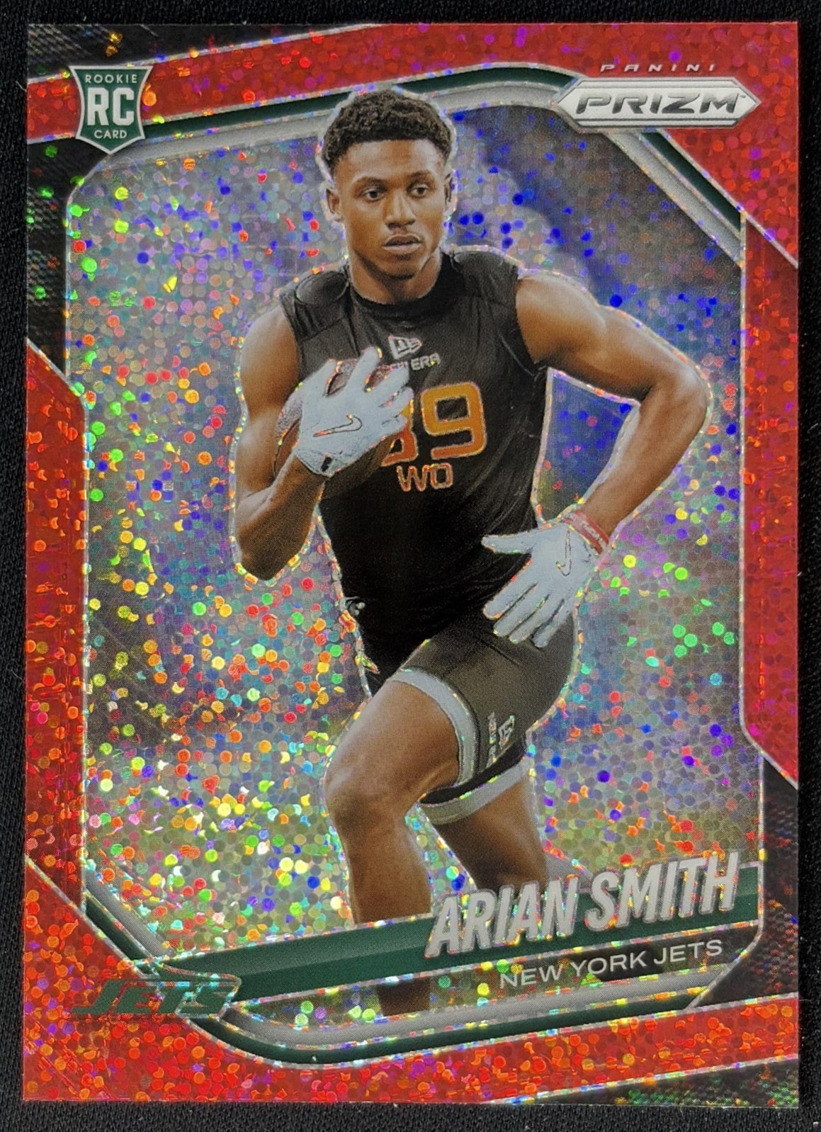 Arian Smith 2025 Panini Prizm White Sparkle Jets front