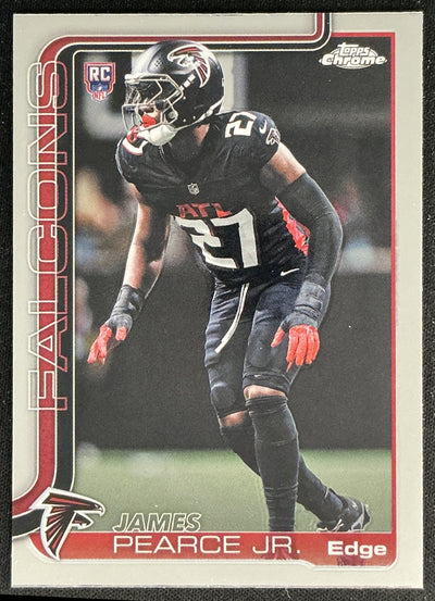 James Pearce Jr. 2025 Topps Chrome Rookie Falcons Sports Trading Cards