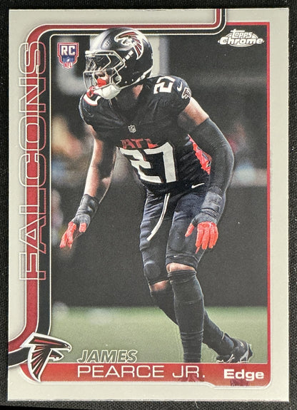 James Pearce Jr. 2025 Topps Chrome Rookie Falcons Sports Trading Cards