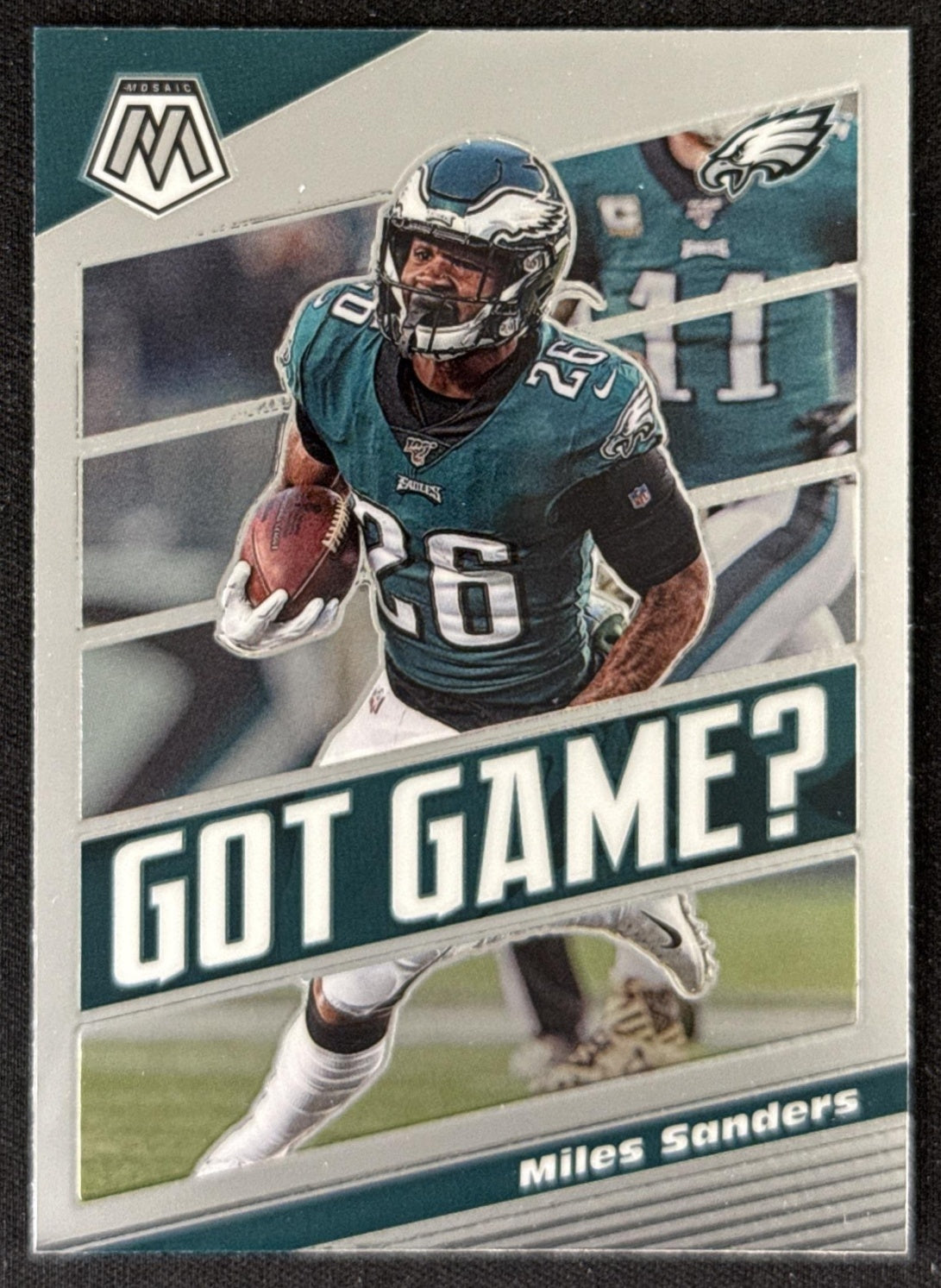 Miles Sanders 2020 Panini Mosaic Got Game? Eagles Sports Trading Card
