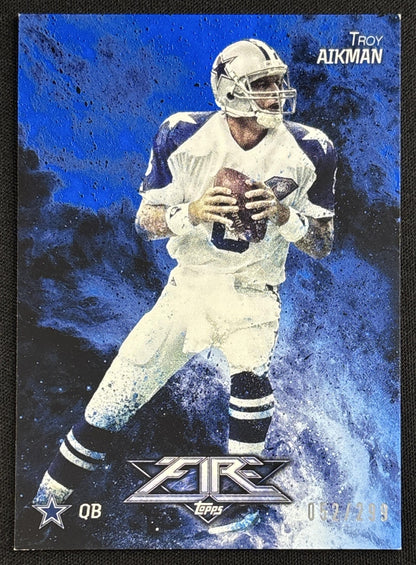 Troy Aikman 2014 Topps Fire Blue /299 Cowboys