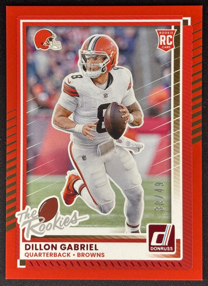 Dillon Gabriel 2025 Donruss Rookies & Highlights Red /49 Browns