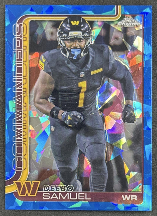 Deebo Samuel 2025 Topps Chrome Sapphire Commanders