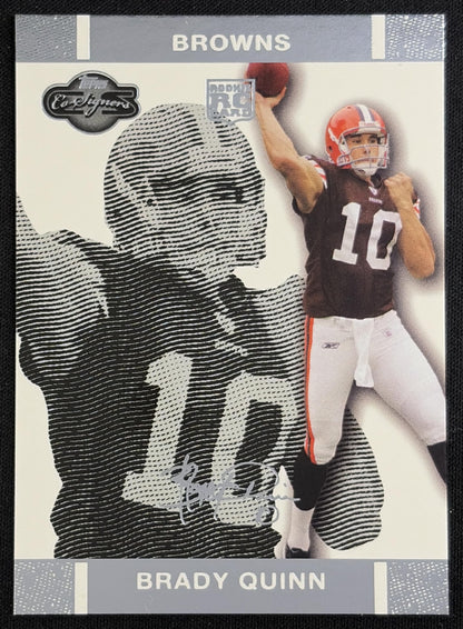 Brady Quinn 2007 Topps Co-Signers /2249 Browns Cleveland Browns Sports Trading Card