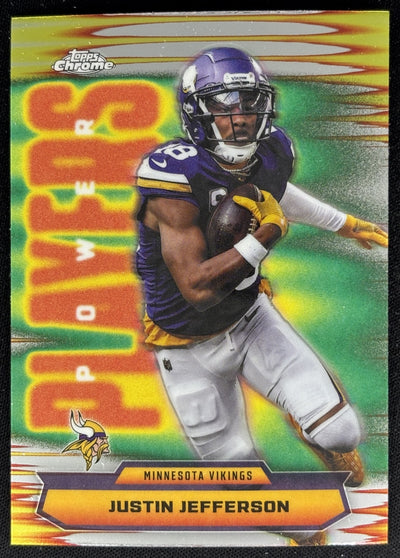 Justin Jefferson 2025 Topps Chrome Power Players Vikings Sports Trading Cards