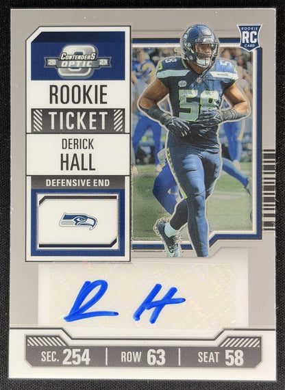 Derick Hall 2023 Panini Contenders Optic Auto Seahawks Front