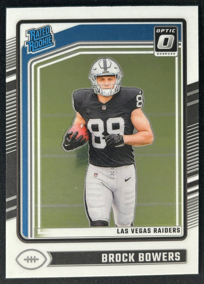 Brock Bowers 2024 Donruss Optic Raiders Sports Trading Card