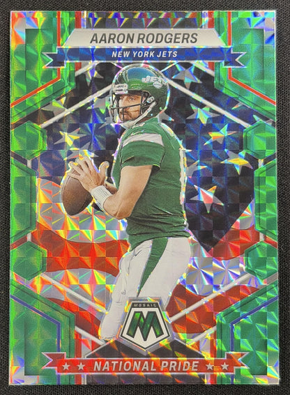 Aaron Rodgers 2023 Panini Mosaic Green Mosaic Jets