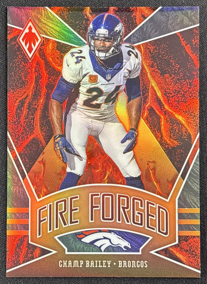 Champ Bailey 2020 Panini Phoenix Fire Forged Orange /99 Broncos