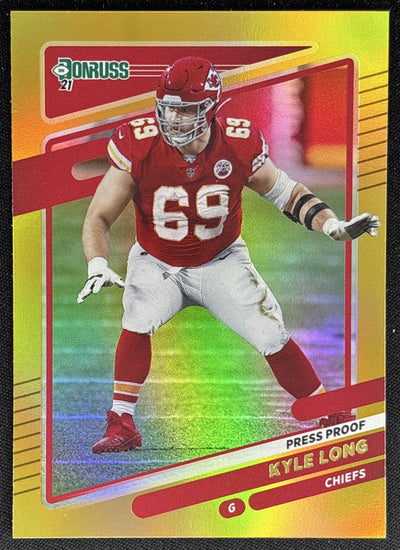 Kyle Long 2021 Panini Donruss Press Proof Premium Chiefs Sports Trading Card