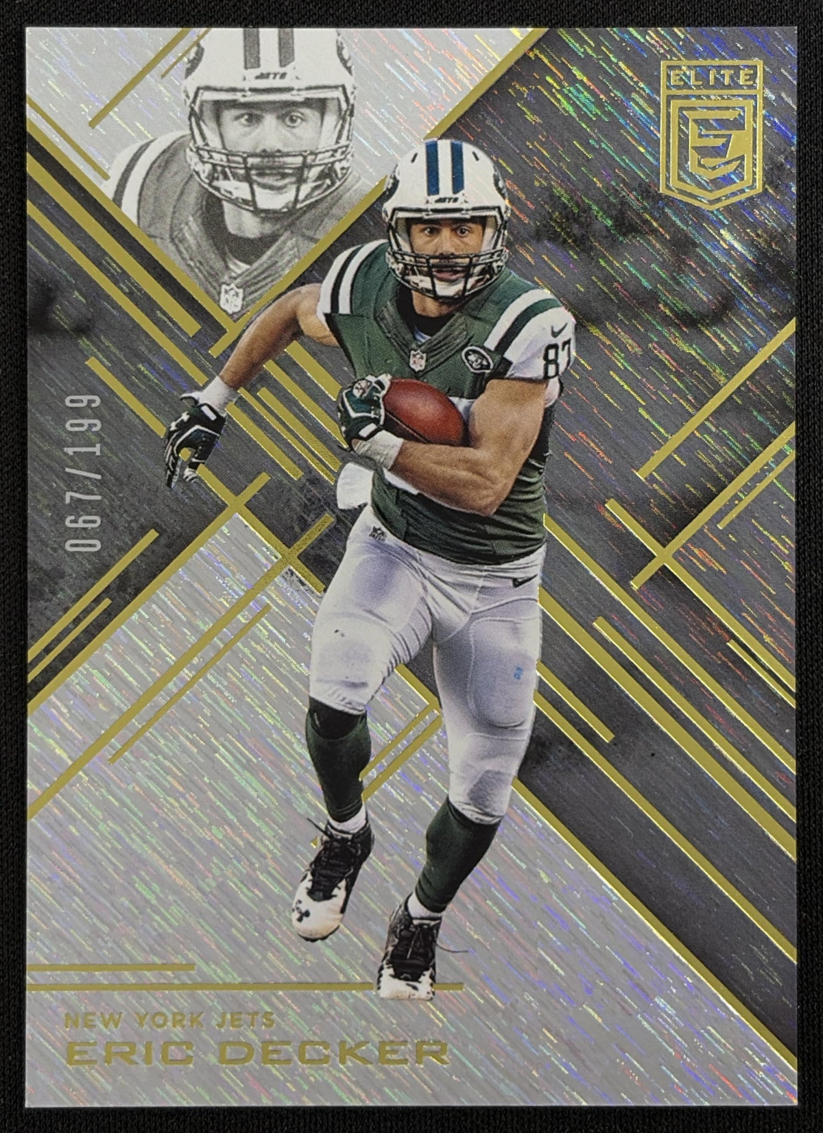 Eric Decker 2016 Panini Donruss Elite Black /199 Jets