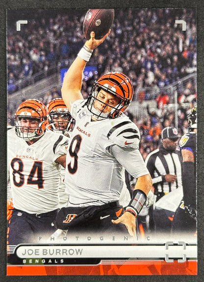 Joe Burrow 2022 Chronicles Photogenic Orange Bengals Sports Trading Card