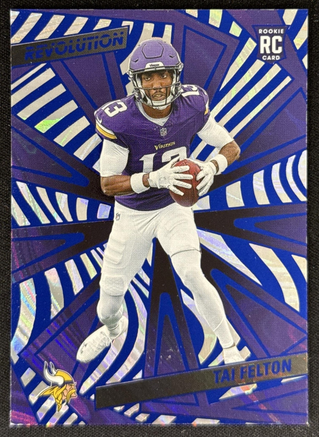 Tai Felton 2025 Panini Revolution Rookies Blue Swirl /99 Vikings Sports Trading Card