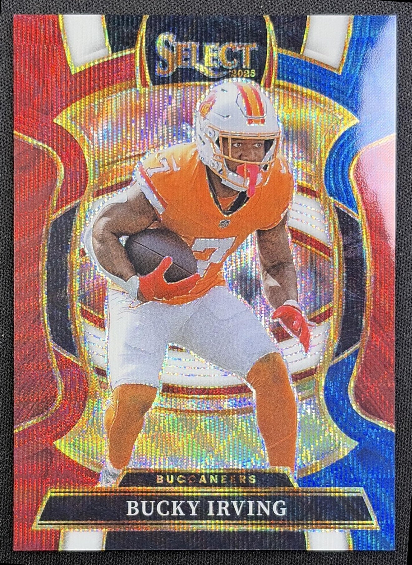 Bucky Irving 2025 Panini Select Concourse Tri-Color Prizm /399 Buccaneers