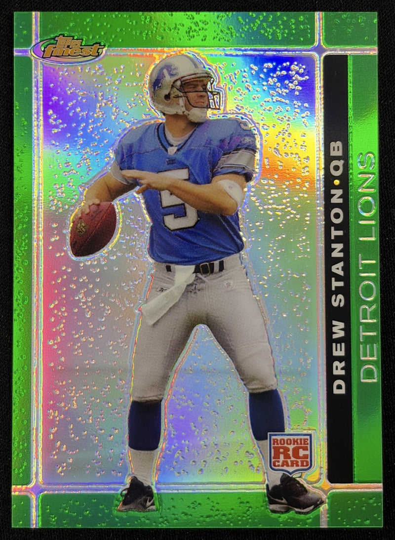 Drew Stanton 2007 Topps Finest Green Refractors /199 Lions