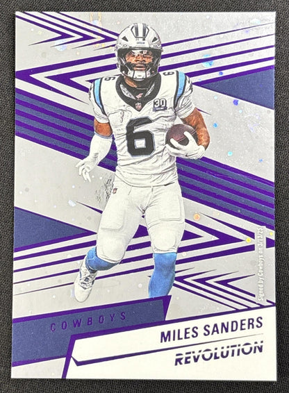 Miles Sanders 2025 Panini Revolution Purple Cosmo /49 Cowboys
