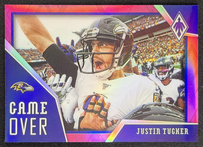 Justin Tucker 2020 Panini Phoenix Game Over Pink /199 Ravens