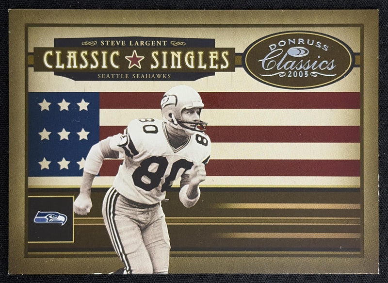 Steve Largent 2005 Donruss Classics Classic Singles Silver /500 Seahawks