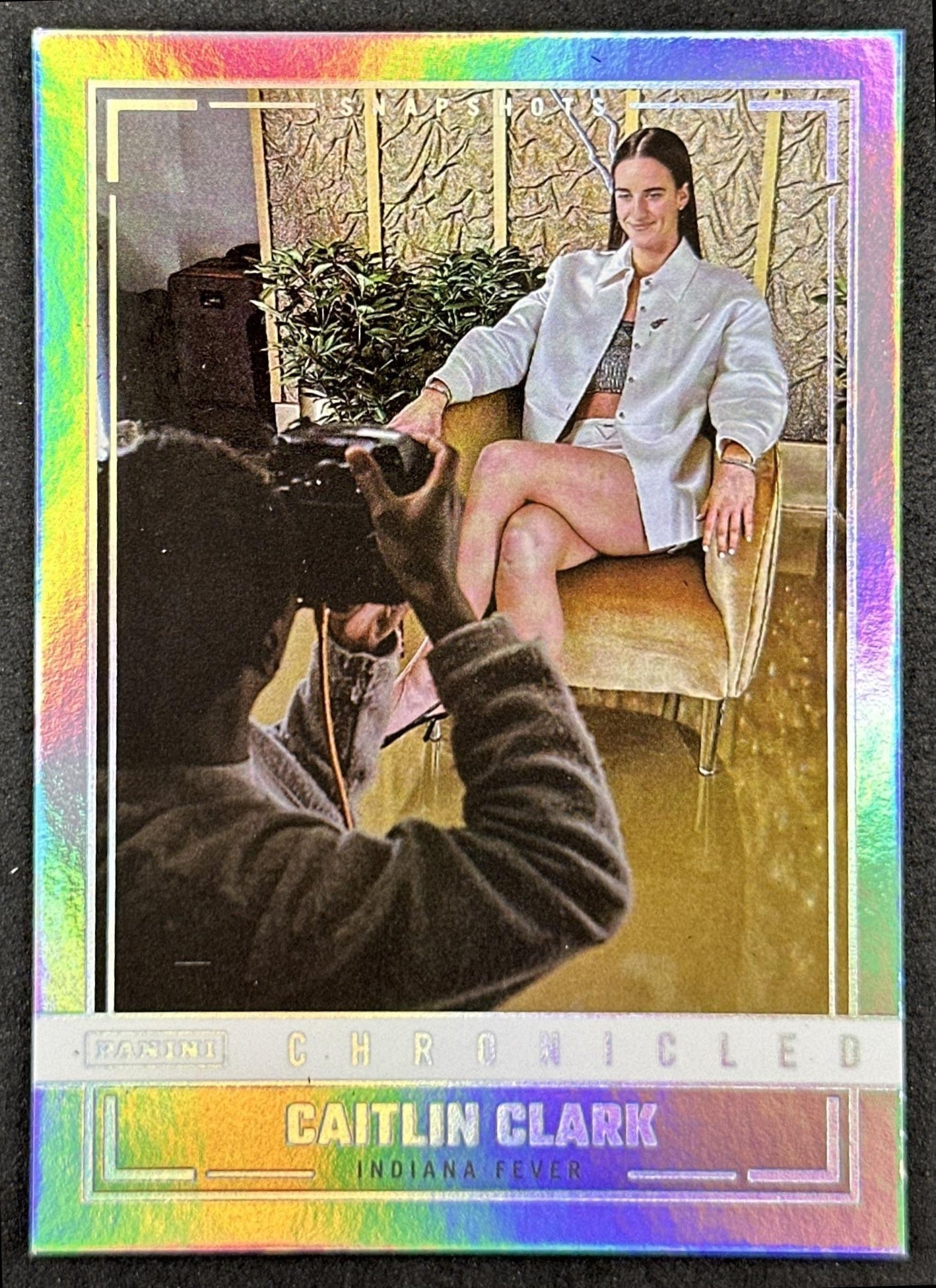 Caitlin Clark 2025 Panini Chronicled Snap Shots Holo Fever 96 Indiana Fever